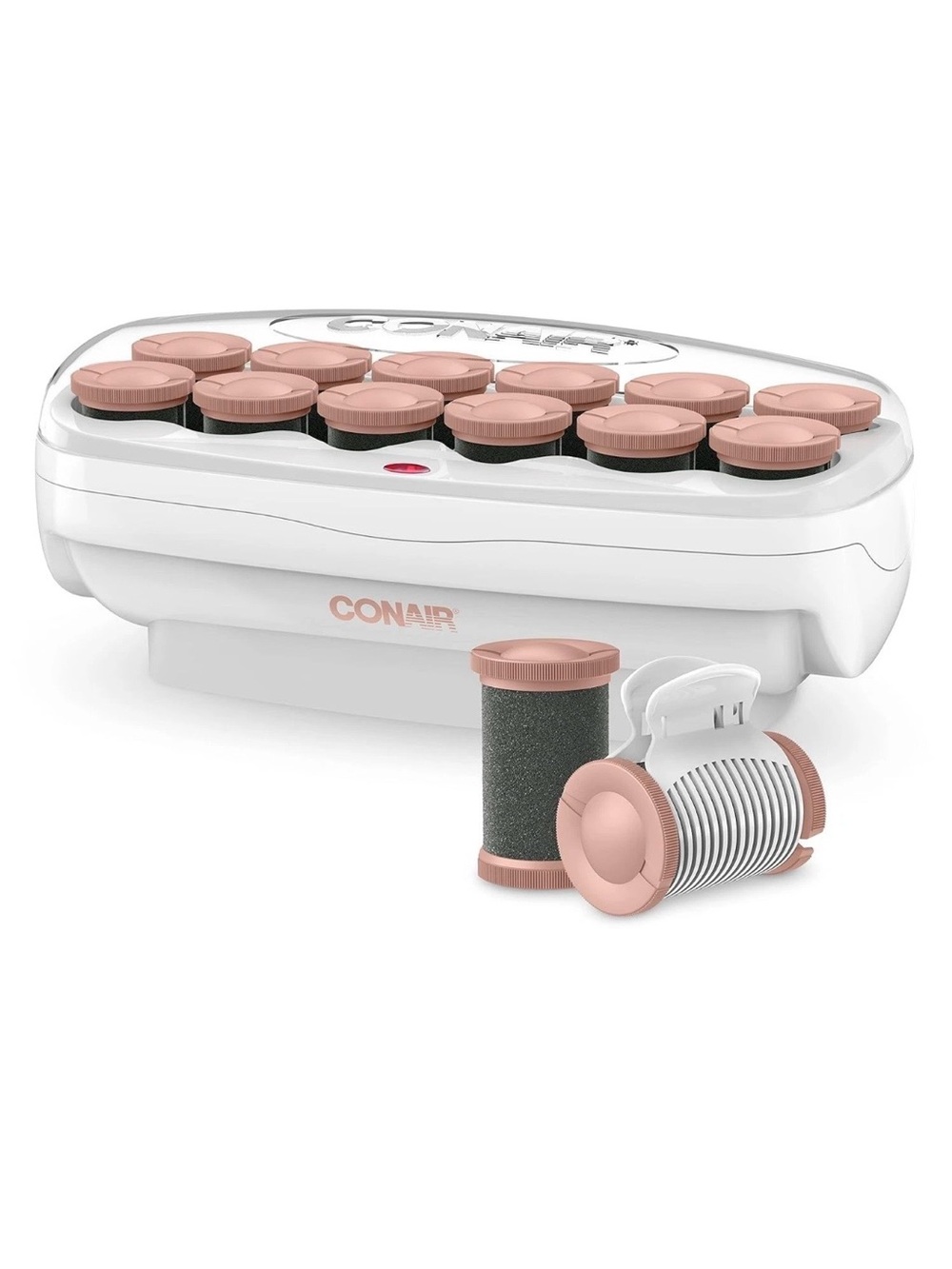 NEW - Conair Big Curls and Waves Jumbo Ceramic Hot Rollers 1 1/2 Inch - Pink